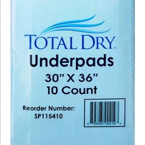 TOTAL DRY UNDERPADS 10ct each packet
